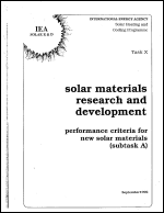 Solar Materials Research and Development: Performance Criteria for New Solar Materials