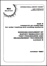 Working Document of Survey Research on Test Procedures and Measurement Technicques